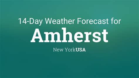 1°, which ranks it as about average compared to other places in <b>New York</b>. . Weather for amherst ny